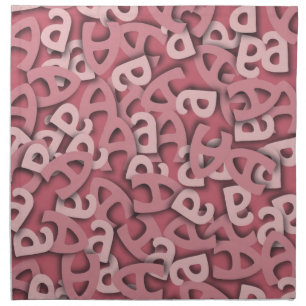Letter A Pink Napkin