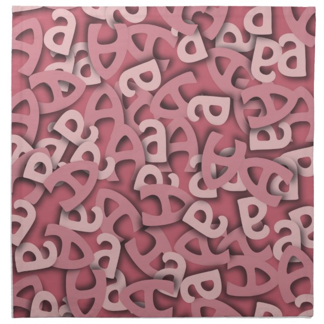 Letter A Pink Napkin (Front)