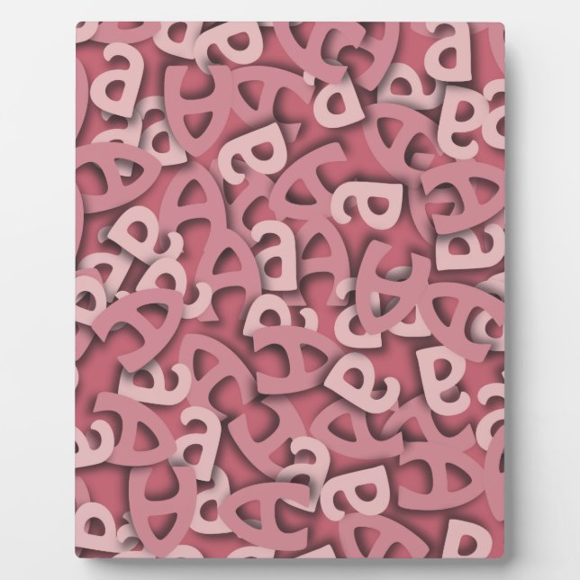 Letter A Pink Plaque (Front)