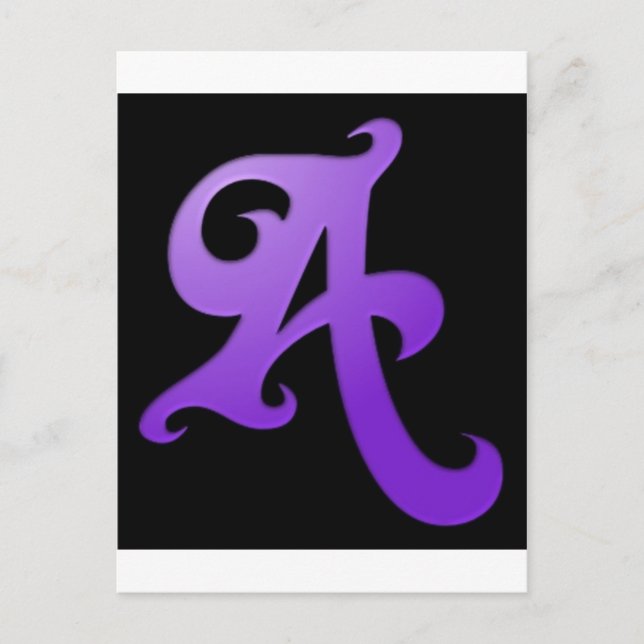 Letter A Postcard (Front)