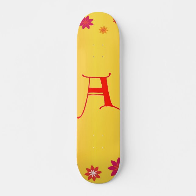 Letter A Skateboard Deck (Front)