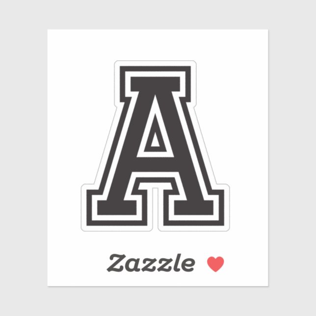 Letter A sporty college font alphabet Sticker (Sheet)