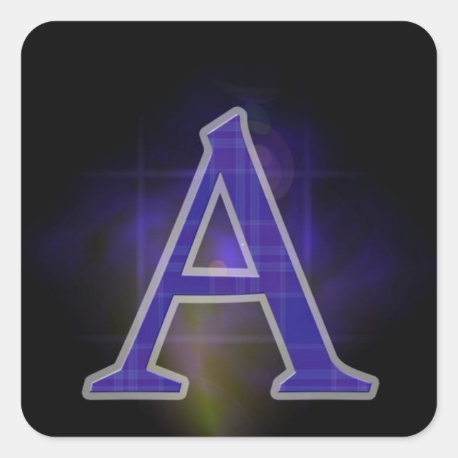 Letter A Square Sticker (Front)