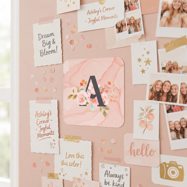Letter A Square Sticker (Creator Uploaded)