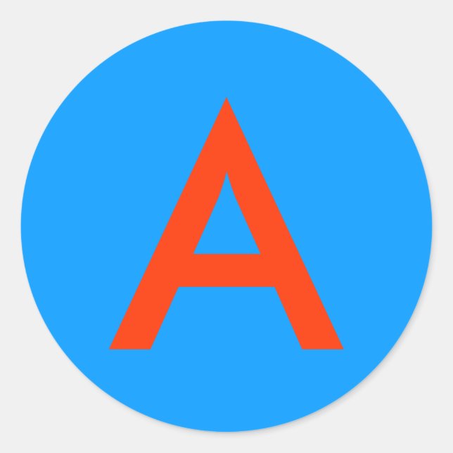 Letter A sticker (Front)