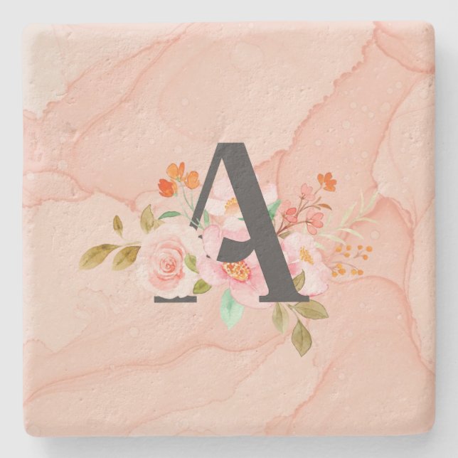 Letter A Stone Coaster (Front)