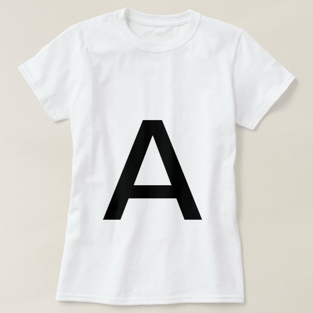 letter "A" T-Shirt (Design Front)