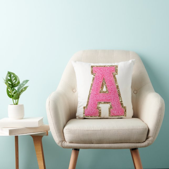 Letter A Throw Pillow (Chair)
