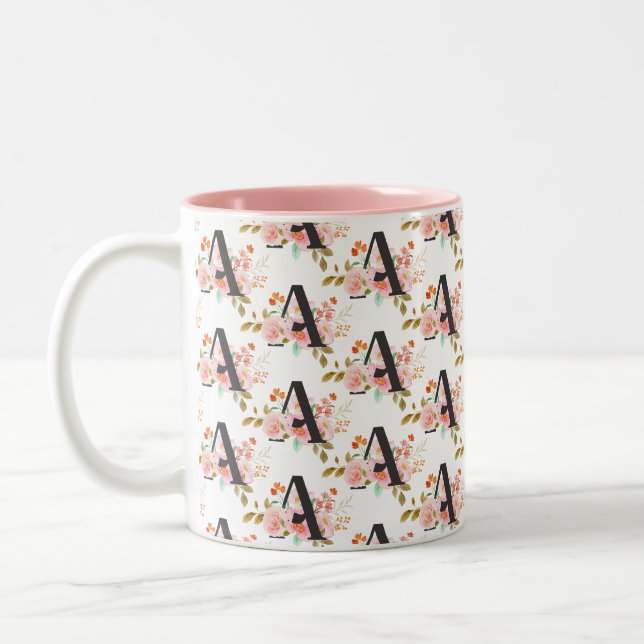 Letter A Two-Tone Coffee Mug (Left)