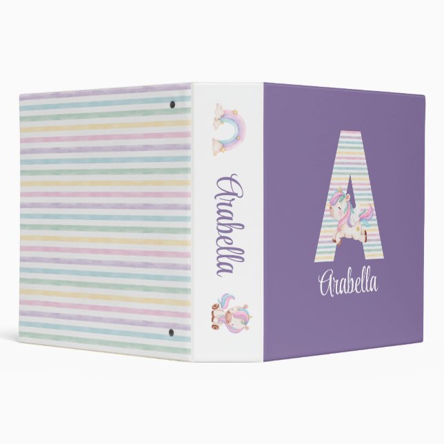 Letter A Unicorn Binder (Background)