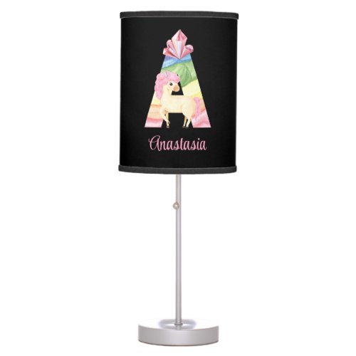 Letter A Unicorn Lamp