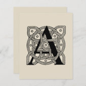 Letter A Vintage Celtic Knot Monogram (Front/Back)