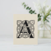 Letter A Vintage Celtic Knot Monogram (Standing Front)