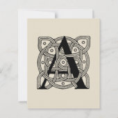 Letter A Vintage Celtic Knot Monogram (Front)