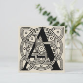 Letter A Vintage Celtic Knot Monogram (Standing Front)