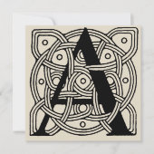 Letter A Vintage Celtic Knot Monogram (Front)