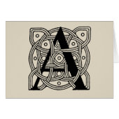 Letter A Vintage Celtic Knot Monogram (Front Horizontal)