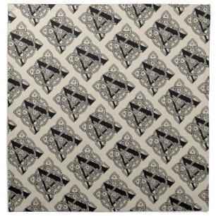 Letter A Vintage Celtic Knot Monogram Cloth Napkin