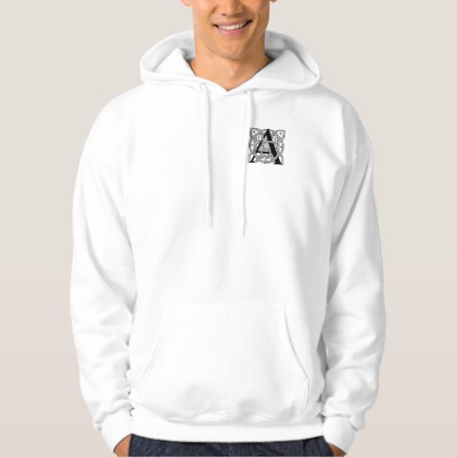 Letter A Vintage Celtic Knot Monogram Hoodie