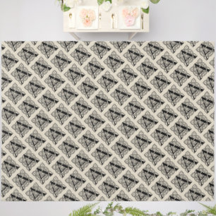 Letter A Vintage Celtic Knot Monogram Outdoor Rug