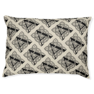 Letter A Vintage Celtic Knot Monogram Pet Bed