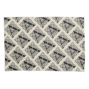 Letter A Vintage Celtic Knot Monogram Pillow Case