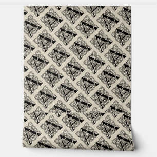 Letter A Vintage Celtic Knot Monogram Wallpaper