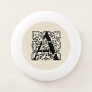 Letter A Vintage Celtic Knot Monogram Wham-O Frisbee