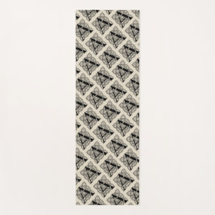Letter A Vintage Celtic Knot Monogram Yoga Mat