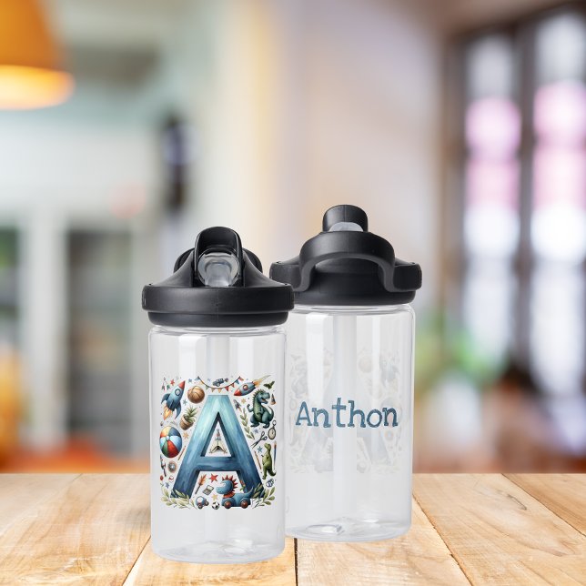 Letter A water bottle Boys (Creator Uploaded)
