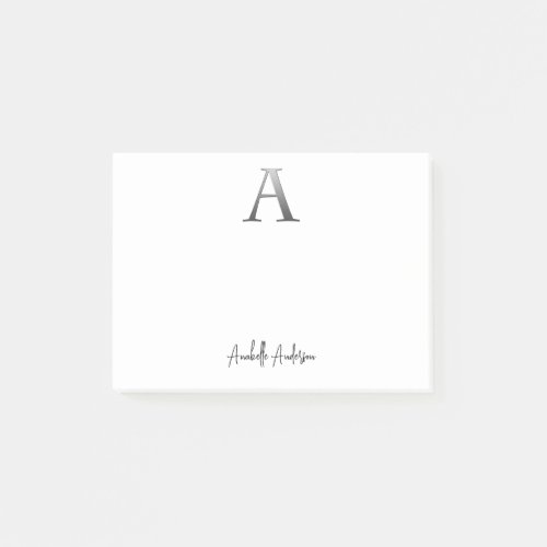 Letter A with Custom Name Post_it Notes