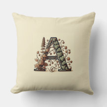 Letter "A" – Wooded Vine Monogram Design