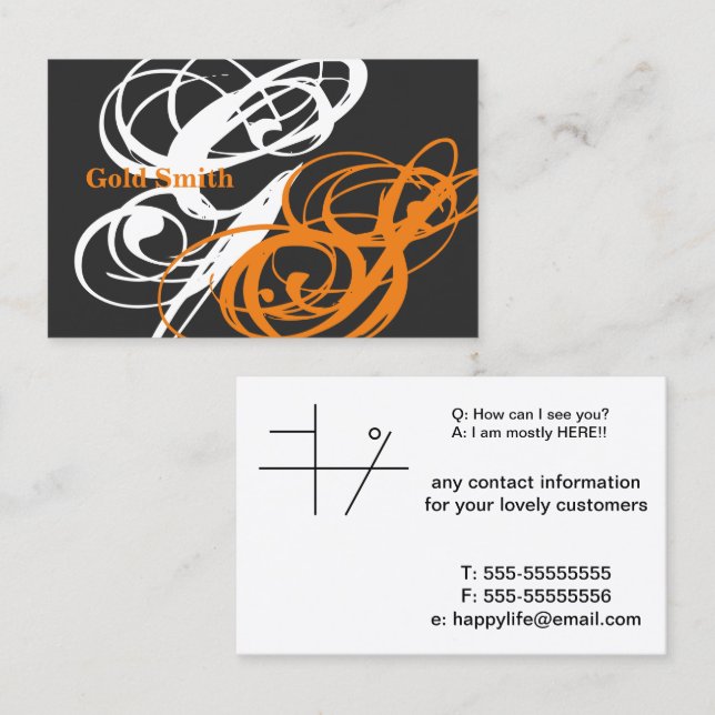 letter art business card (Front/Back)