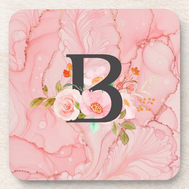Letter B Beverage Coaster (Front)