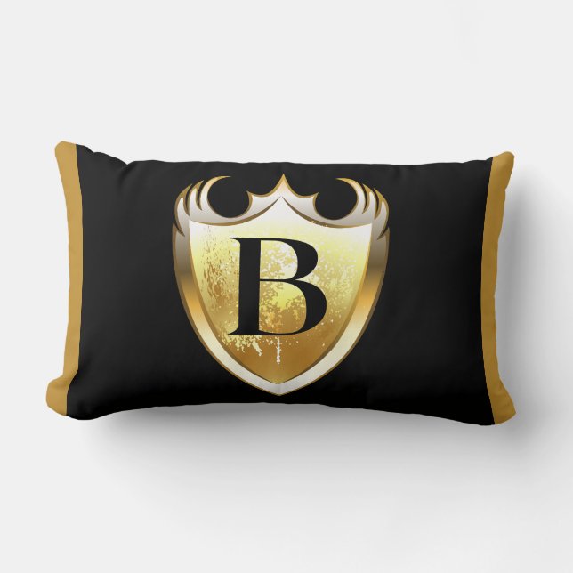 Letter B Capital Alphabet Lumbar Pillow (Front)