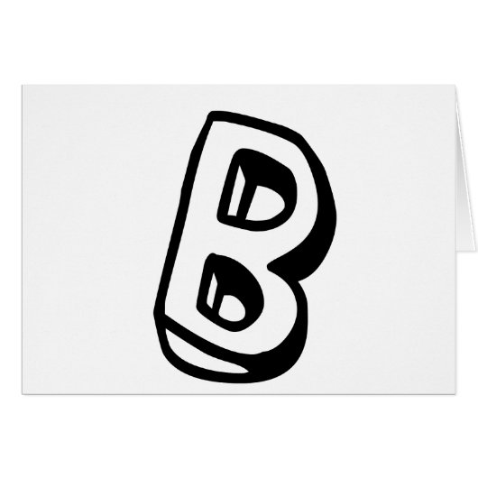Letter B Cards (Front Horizontal)