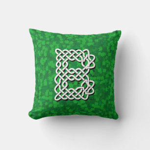 Letter B Celtic Knot Alphabet Throw Pillow