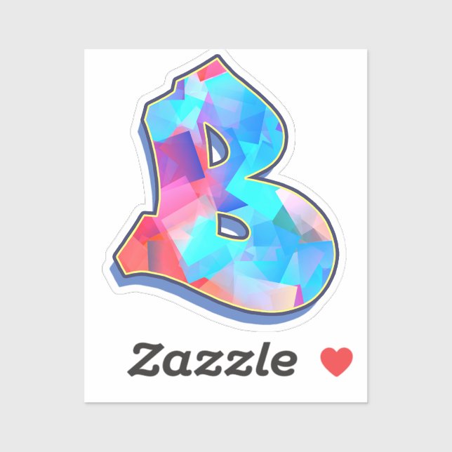 Letter B - Color Mix Sticker (Sheet)