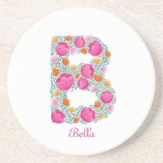 letter B customized sand stone costar  Coaster