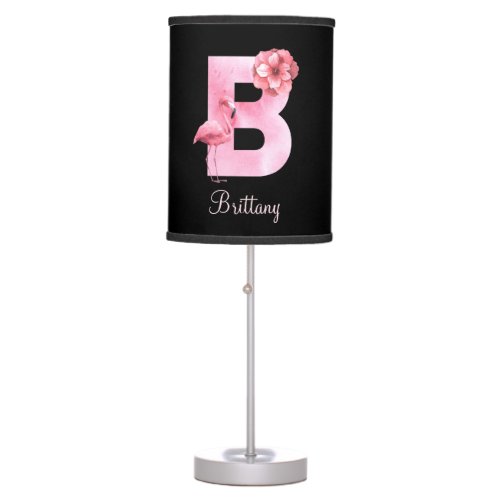 Letter B Flamingo Lamp