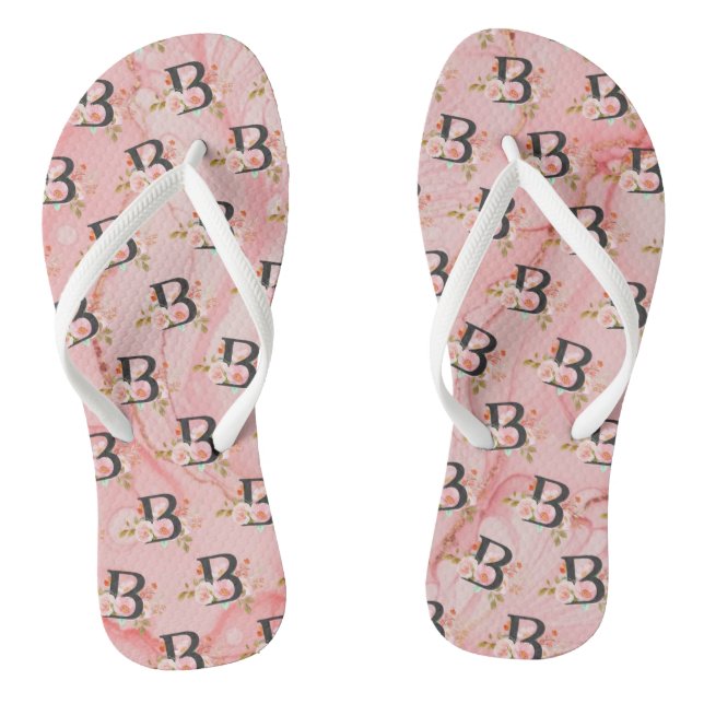 Letter B Flip Flops (Footbed)