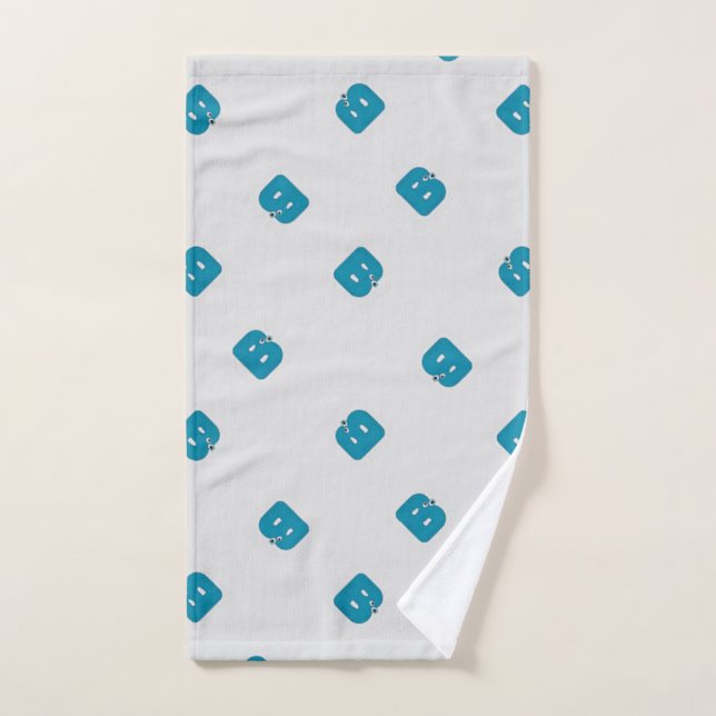 Letter B gray Hand Towel (Hand Towel)