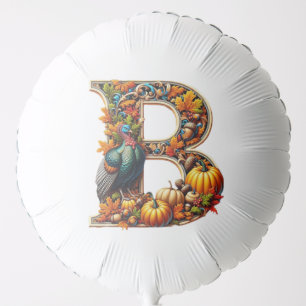 Letter B in Thanksgiving style Balloon