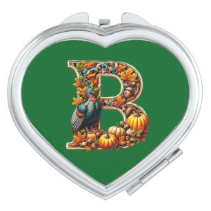 Letter B in Thanksgiving style Compact Mirror