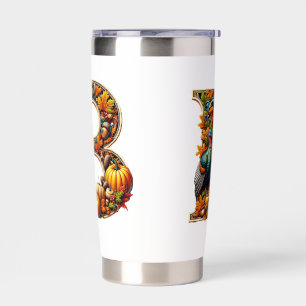 Letter B in Thanksgiving style Insulated Tumbler