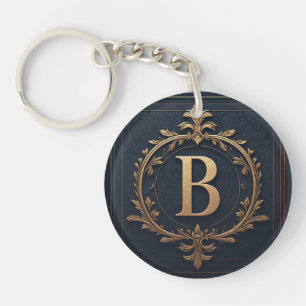 ⚜️ Letter B Initial Gift For Men 🔑 Keychain