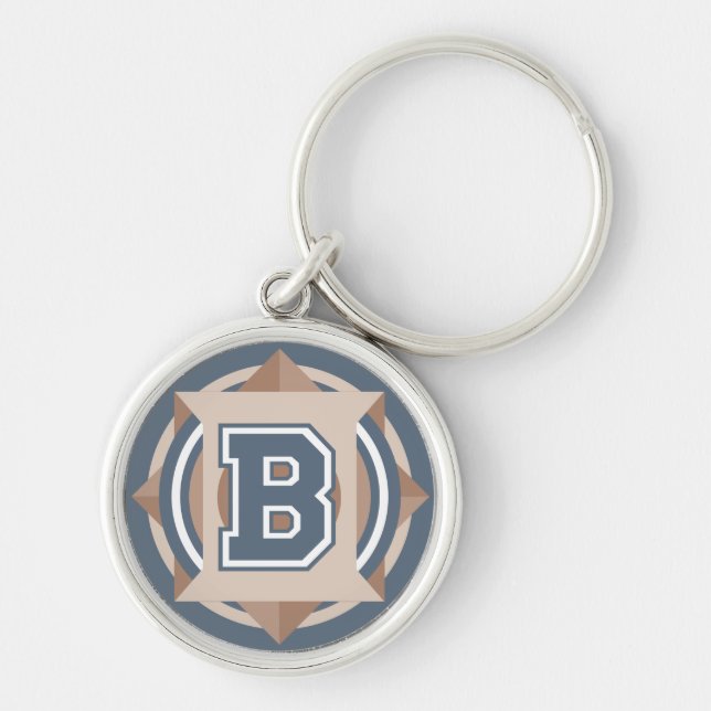 Letter "B" Initial Keychain (Front)