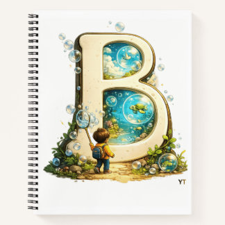 Letter B Initial | Watercolor Alphabet Gift Notebook