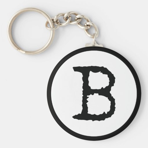 Letter B Keychain Zazzle Letter B Keychain Zazzle