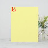 Letter B Letterhead (Standing Front)